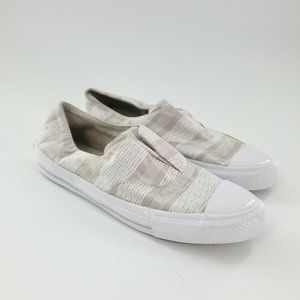 Converse Slip On‎ White/Tan Womens Size 8 Shoes